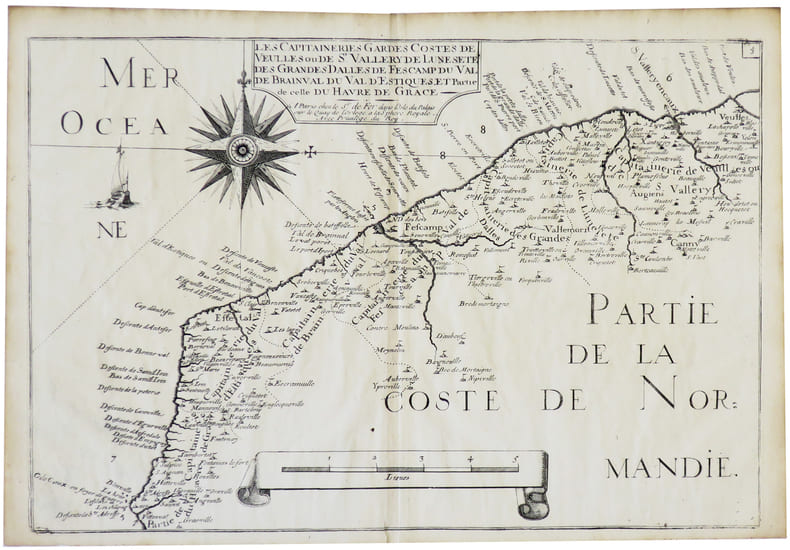  [NORMANDIE] Les Capitaineries gardes costes de Veulles ou de S.t Vall&eacute;ry de Lune, S&egrave;te des Grandes Dalles de Fescamp du Val de Brainval du Val ...