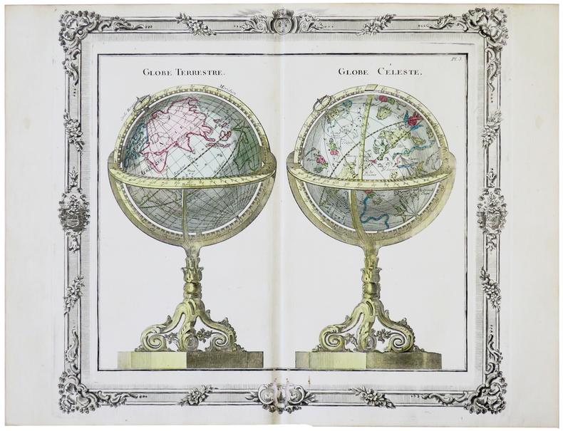  [GLOBES] Globe terrestre - Globe céleste.. BRION de la TOUR (Louis).