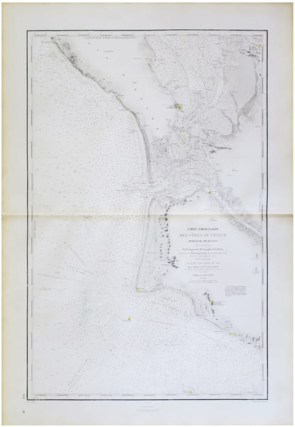  [&Icirc;LE d'OL&Eacute;RON] Carte particuli&egrave;re des c&ocirc;tes de France (Pertuis de Maumusson).. D&Eacute;P&Ocirc;T-G&Eacute;N&Eacute;RAL DE LA MARINE & BEAUTEMPS-BEAUPR&Eacute; (Charles-Fran&ccedil;ois).
