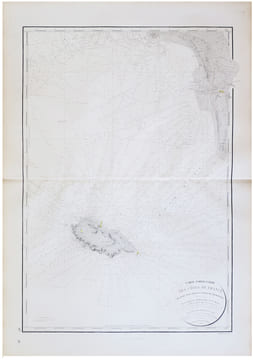  [ÎLE d'YEU] Carte particulière des côtes de France (Île d'Yeu, Pont d'Yeu et Goulet de Fromantine).. DÉPÔT-GÉNÉRAL DE LA MARINE & BEAUTEMPS-BEAUPRÉ ...