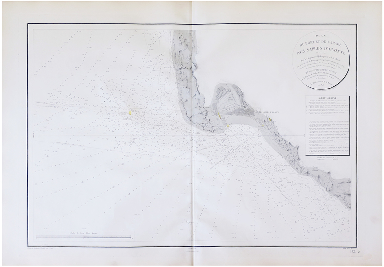  [SABLES d'OLONNE] Plan du port et de la rade des Sables d'Olonne.. DÉPÔT-GÉNÉRAL DE LA MARINE & BEAUTEMPS-BEAUPRÉ (Charles-François).