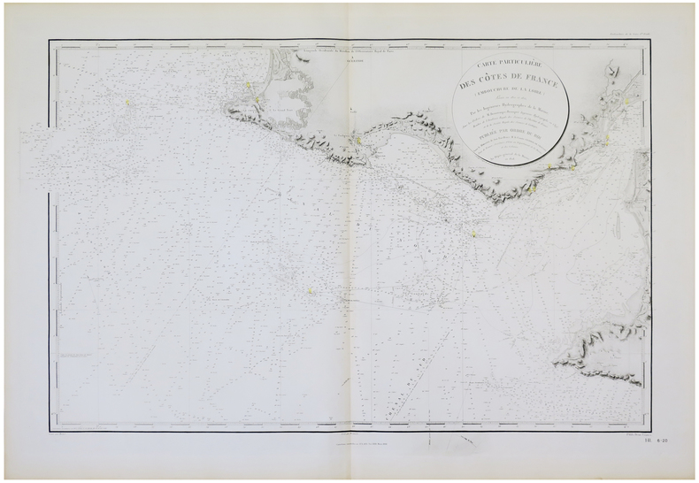  [LE CROISIC]. Carte particulière des côtes de France (Embouchure de la Loire).. DÉPÔT-GÉNÉRAL DE LA MARINE & BEAUTEMPS-BEAUPRÉ (Charles-François).