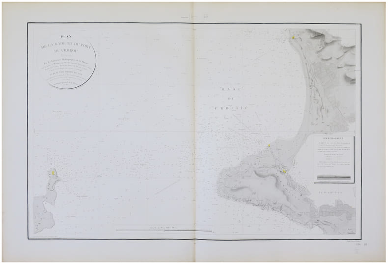  [LE CROISIC] Plan de la rade et du port du Croisic.. D&Eacute;P&Ocirc;T-G&Eacute;N&Eacute;RAL DE LA MARINE & BEAUTEMPS-BEAUPR&Eacute; (Charles-Fran&ccedil;ois).