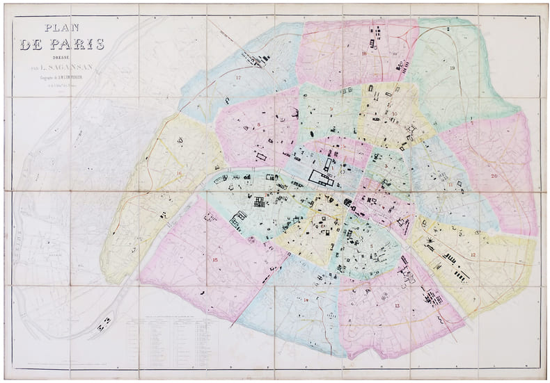  Plan de Paris.. SAGANSAN (L.).
