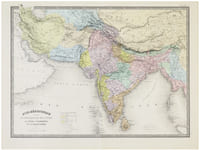 Asie méridionale comprenant la presqu'île de l'Inde, la Perse, l'Afghanistan et le Beloutchistan.