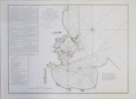  [CEYLAN/SRI LANKA] Carte de la baye et du port de Trinquemalay dans l'isle de Ceylan.. APRES de MANNEVILLETTE (Jean-Baptiste-Nicolas-Denis d').