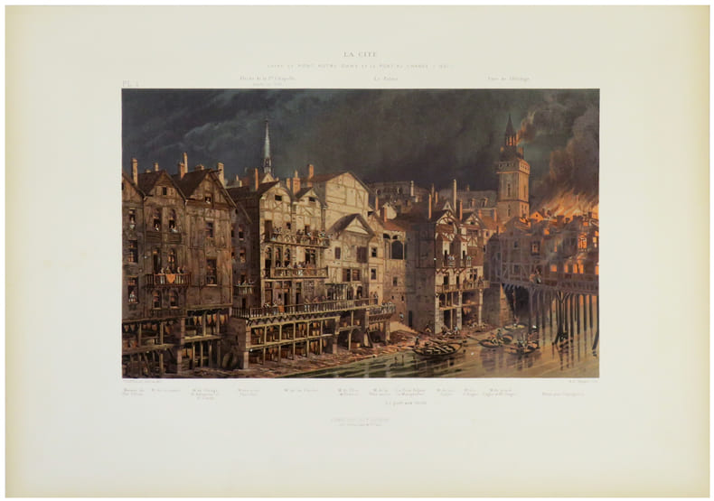  La Cit&eacute; entre le Pont Notre-Dame et le Pont au Change (1621).. HOFFBAUER (F&eacute;dor).
