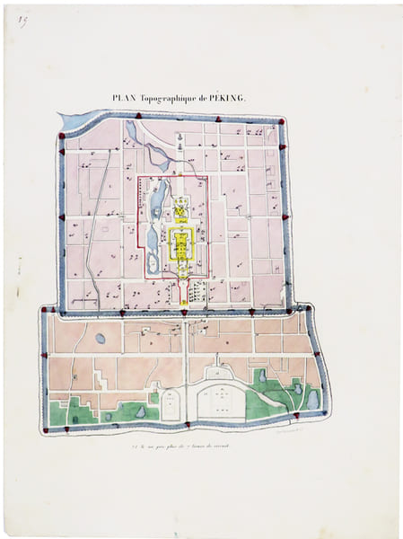  [P&Eacute;KIN/BEIJING] Plan topographique de P&eacute;king.. MALPI&Egrave;RE (D. Bazin de).