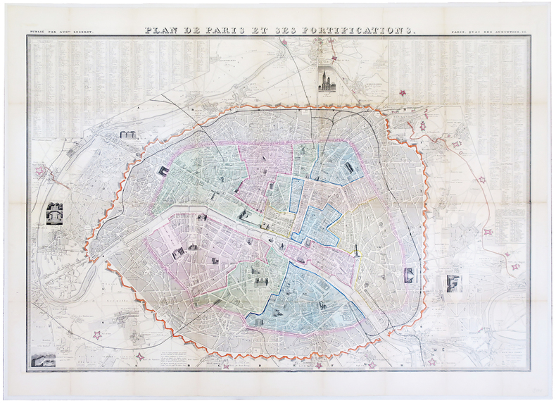 Plan de Paris et ses fortifications.. MAILLARD & ALVAR TOUSSAINT (Georges).