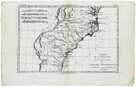 Carte de la partie sud des États Unis de l'Amérique septentrionale.