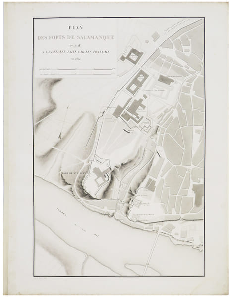  [SALAMANQUE] Plan des forts de Salamanque relatif &agrave; la d&eacute;fense faite par les Fran&ccedil;ais en 1812.. BELMAS (Jacques-Vital) & TARDIEU (Ambroise).