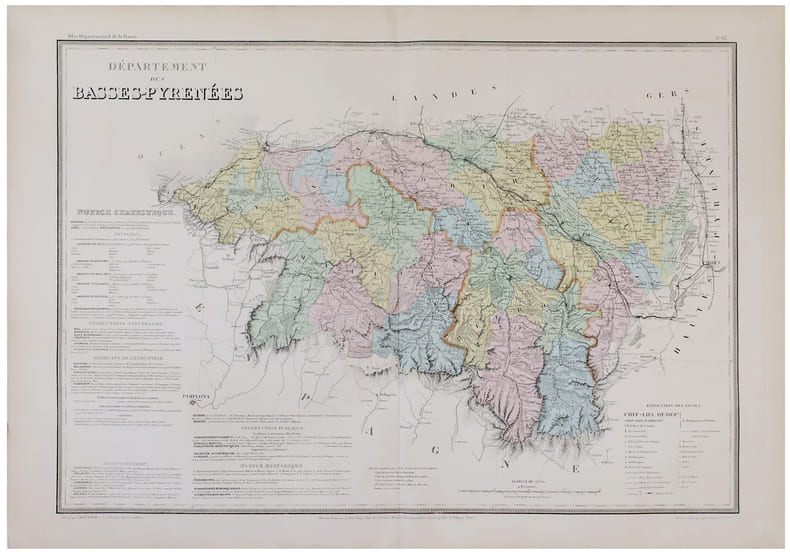  [PYR&Eacute;N&Eacute;ES-ATLANTIQUES] D&eacute;partement des Basses-Pyr&eacute;n&eacute;es.. DUFOUR (Auguste-Henri).