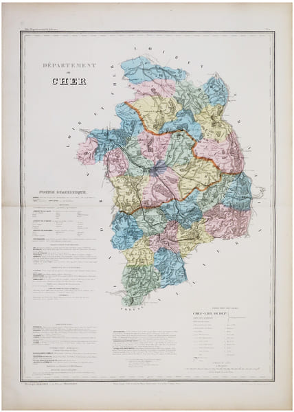  [CHER] D&eacute;partement du Cher.. DUFOUR (Auguste-Henri).
