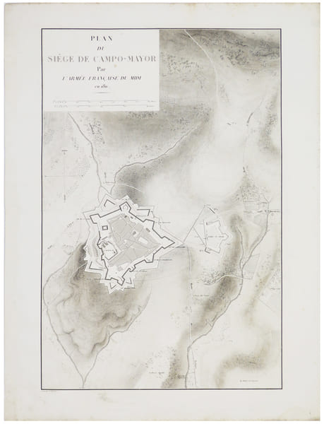  [CAMPO MAIOR] Plan du si&egrave;ge de Campo-Mayor par l'arm&eacute;e fran&ccedil;aise du Midi en 1811.. BELMAS (Jacques-Vital) & TARDIEU (Ambroise).