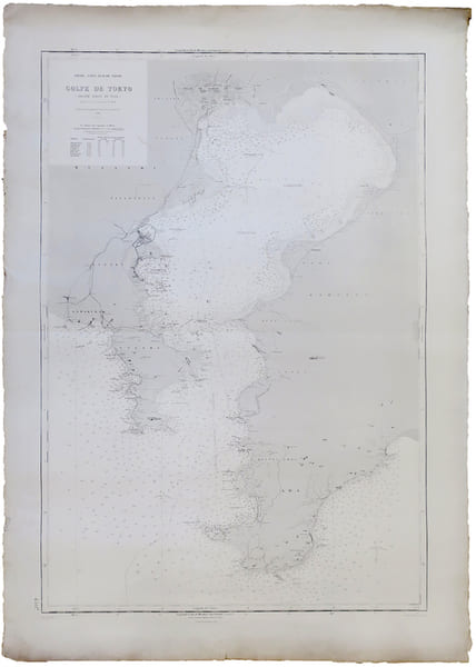  [TOKYO] Japon - C&ocirc;te sud de Nipon. Golfe de Tokyo (ancien.t de Y&eacute;do).. SERVICE HYDROGRAPHIQUE DE LA MARINE.