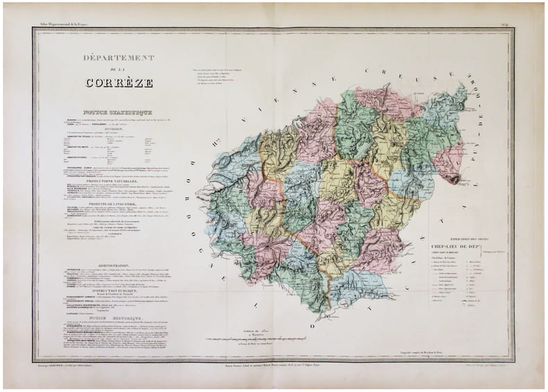  [CORR&Egrave;ZE] D&eacute;partement de la Corr&egrave;ze.. DUFOUR (Auguste-Henri).