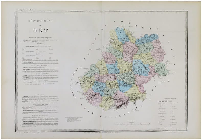  [LOT] D&eacute;partement du Lot.. DUFOUR (Auguste-Henri).