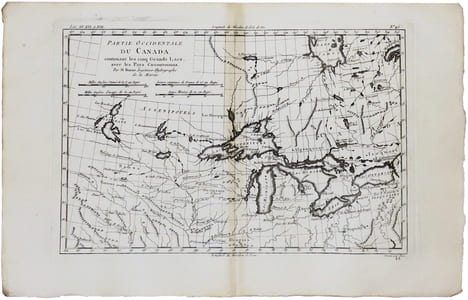  [GRANDS LACS] Partie occidentale du Canada, contenant les cinq Grands Lacs, avec les pays circonvoisins.