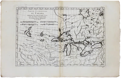  [GRANDS LACS] Partie occidentale du Canada, contenant les cinq Grands Lacs, avec les pays circonvoisins.