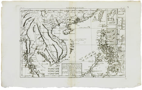 Les Isles Philippines, celle de Formose, le sud de la Chine, les royaumes de Tunkin, de Cochinchine, de Camboge, de Siam, de Laos ; avec partie de ...