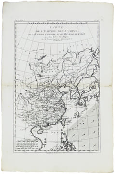 Carte de l'empire de la Chine, de la Tartarie chinoise, et du royaume de Corée ; avec les isles du Japon.. BONNE (Rigobert).