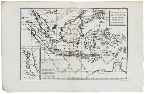  [ÎLES de la SONDE & MOLUQUES] Carte des isles de la Sonde, et des isles Moluques.. BONNE (Rigobert).