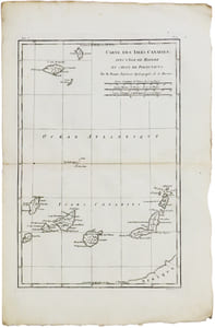  [CANARIES & MADÈRE] Carte des isles Canaries, avec l'isle de Madère et celle de Porto Santo.