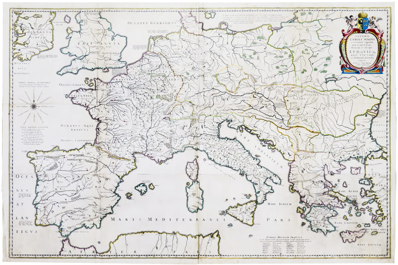  [EMPIRE de CHARLEMAGNE] Imperii Caroli Magni et vicinarum regionum descriptio.. BERTIUS (Petrus).