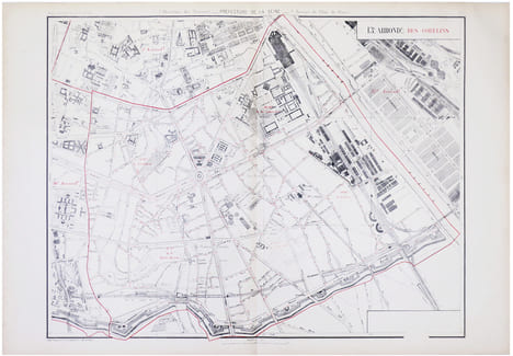  [PARIS 13ème arrondissement] 13.e arrond.t des Gobelins.. ALPHAND (Jean-Charles Adolphe) & FAUVE (L.).