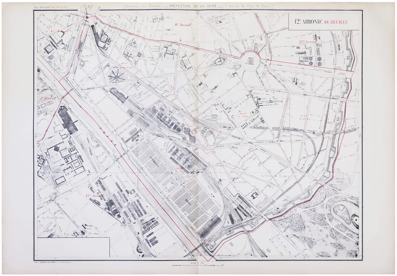  [PARIS 12&egrave;me arrondissement] 12.e arrond.t de Reuilly.. ALPHAND (Jean-Charles Adolphe) & FAUVE (L.).