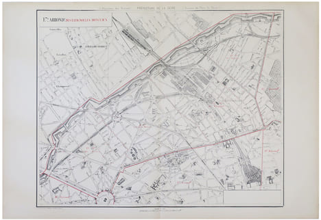  [PARIS 17ème arrondissement] 17.e arrond.t des Batignolles Monceaux.. ALPHAND (Jean-Charles Adolphe) & FAUVE (L.).