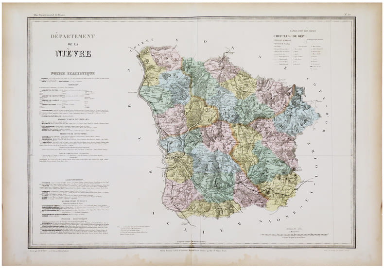  [NI&Egrave;VRE] D&eacute;partement de la Ni&egrave;vre.. DUFOUR (Auguste-Henri).