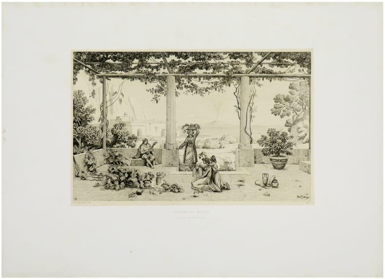  [CAPRI] Royaume de Naples. Vue prise dans l'&icirc;le de Capri.. CARUELLE d'ALIGNY (Th&eacute;odore).