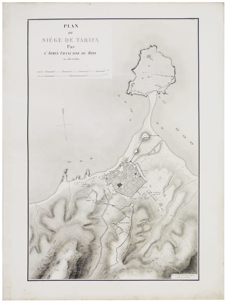  [TARIFA] Plan du si&egrave;ge de Tarifa par l'arm&eacute;e fran&ccedil;aise du Midi en 1811 et 1812.. BELMAS (Jacques-Vital) & TARDIEU (Ambroise).