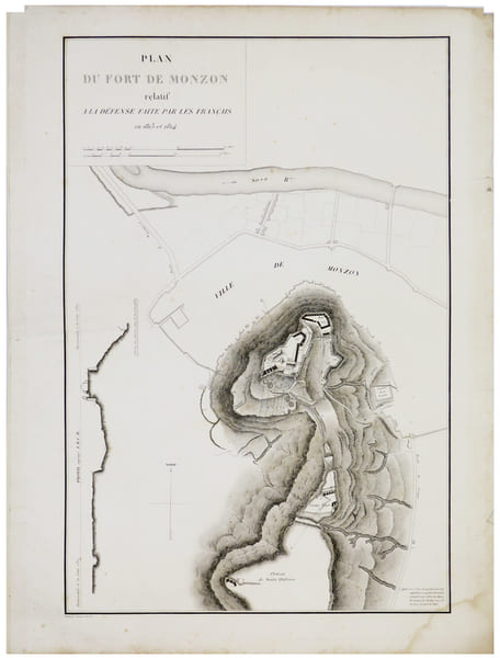  [MONZ&Oacute;N] Plan du fort de Monzon relatif &agrave; la d&eacute;fense faite par les Fran&ccedil;ais en 1813 et 1814.. BELMAS (Jacques-Vital) & TARDIEU (Ambroise).