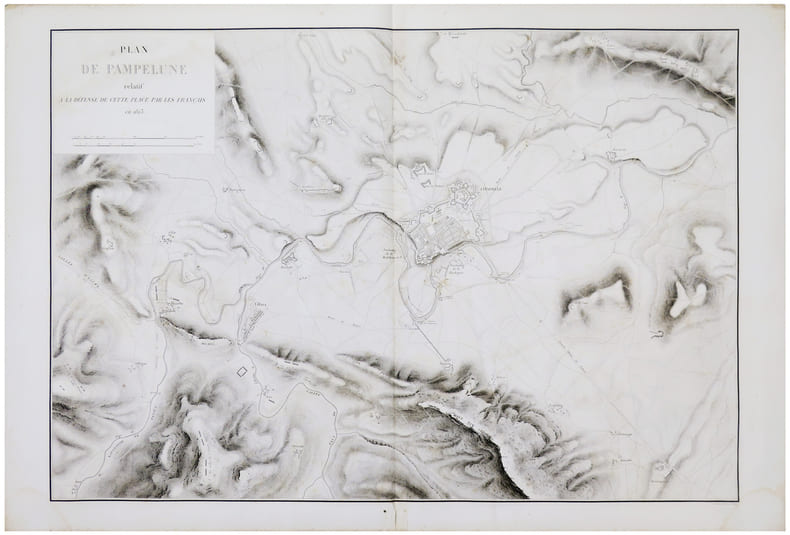 [PAMPELUNE] Plan de Pampelune relatif &agrave; la d&eacute;fense de cette place par les Fran&ccedil;ais en 1813.. BELMAS (Jacques-Vital) & TARDIEU (Ambroise).