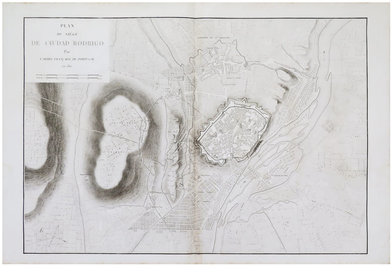  [CIUDAD RODRIGO] Plan du si&egrave;ge de Ciudad Rodrigo par l'arm&eacute;e fran&ccedil;aise de Portugal en 1810.. BELMAS (Jacques-Vital) & TARDIEU (Ambroise).