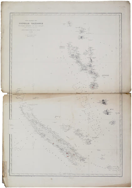  [NOUVELLE-CAL&Eacute;DONIE] Oc&eacute;an Pacifique Sud. Nouvelle Cal&eacute;donie, Nouvelles H&eacute;brides et &icirc;les Loyalty.. SERVICE HYDROGRAPHIQUE DE LA MARINE.