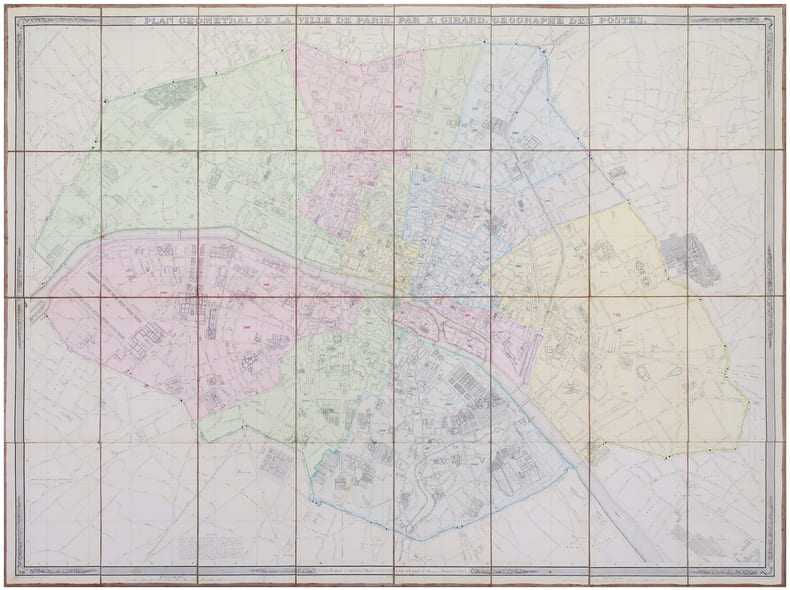  Plan g&eacute;om&eacute;tral de la ville de Paris.. GIRARD (Xavier).