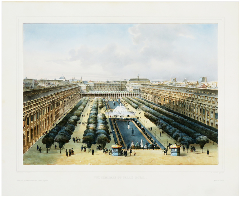  [PALAIS-ROYAL] Vue générale du Palais Royal.. CHAPUY (Nicolas-Marie-Joseph).