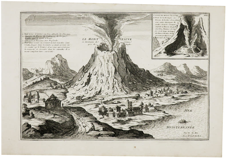  [V&Eacute;SUVE] Le Mont V&eacute;suve ou montagne de Somma pr&egrave;s de Naples.. FER (Nicolas de).