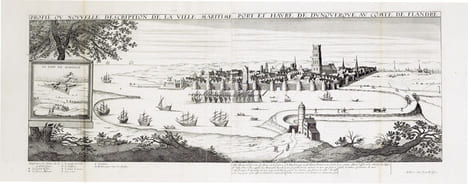  [DUNKERQUE] Profil ou nouvelle description de la ville maritime port et havre de Dunquerque, au comté de Flandre.. BOISSEAU (Jean).