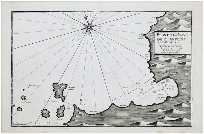  [IBIZA] Plan de la baye de S.t Antoine en lisle d'Ivice.. AYROUARD (Jacques).