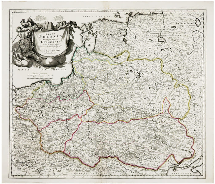  [POLOGNE/LITUANIE] Regni Poloni&aelig; magnique Ducatus Lithuani&aelig;.. HOMANN (Johann Baptist).