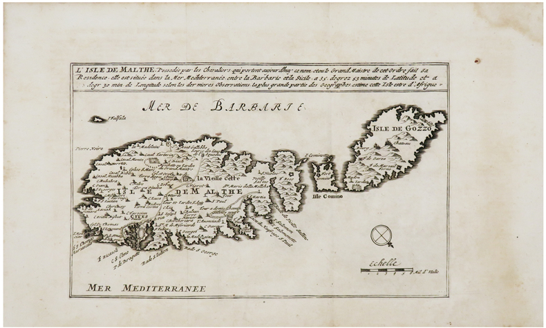 [MALTE] L’Isle de Malthe, possédée par les Chevaliers qui portent aujourdhuy ce nom.. AA (Pieter van der).