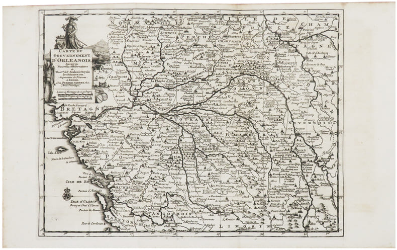  [ORL&Eacute;ANAIS] Carte du gouvernement d’Orl&eacute;anois.. AA (Pieter van der).