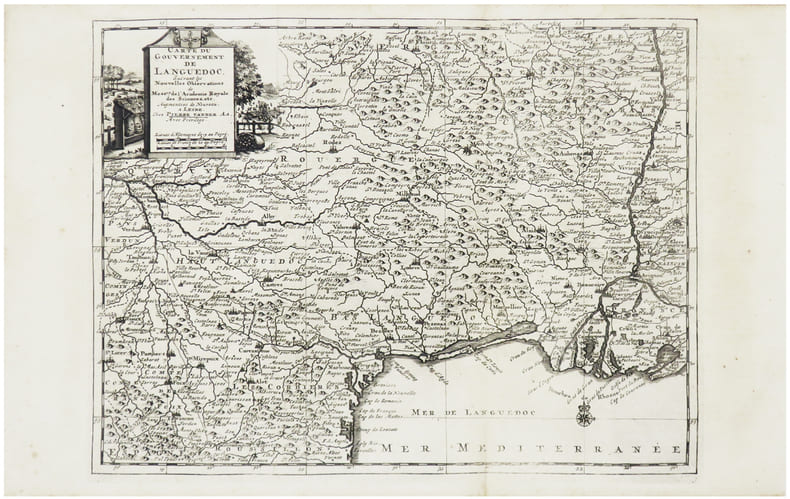  [LANGUEDOC] Carte du gouvernement de Languedoc.. AA (Pieter van der).