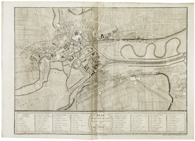  [CAEN] Plan de la ville de Caen dressé sur les lieux par P. Leclère.. LECLERE (Pierre).