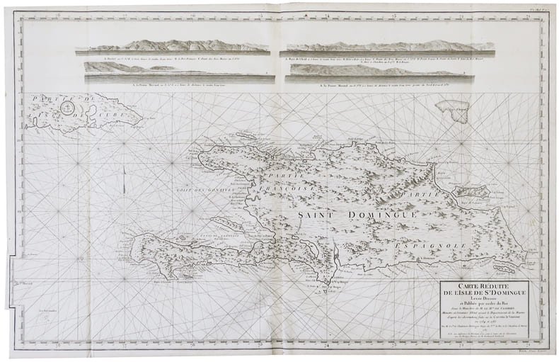  [SAINT-DOMINGUE] Carte r&eacute;duite de l'isle de S.t Domingue.. D&Eacute;P&Ocirc;T G&Eacute;N&Eacute;RAL DE LA MARINE.