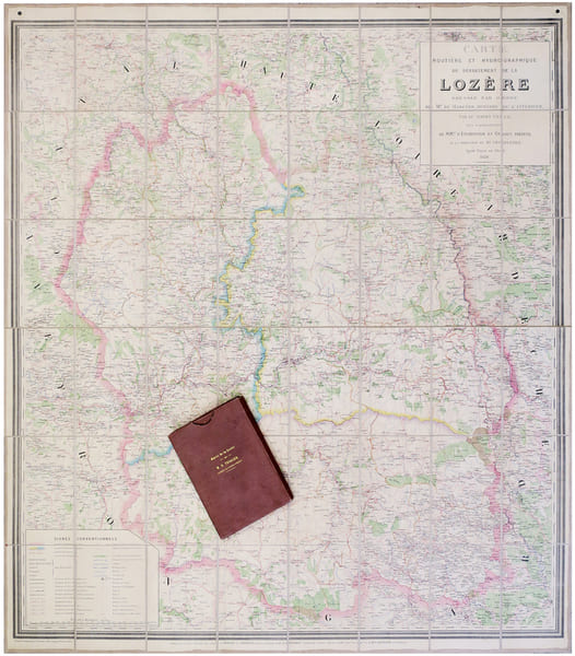  [LOZ&Egrave;RE] Carte routi&egrave;re et hydrographique du d&eacute;partement de la Loz&egrave;re.. CHARPENTIER (A.).